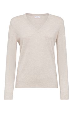 The noble cashmere fiber is characterized by an extreme fineness and also for its precious insulating qualities which guarantee warmth, providing coverage and lightness when worn. V-neck Regular sleeve Plain stitch Nickel-free monili decoration Elegant Beige Cashmere V-neck Sweater, Elegant Cashmere V-neck Fine Knit Sweater, Luxury Beige Cashmere V-neck Sweater, Long Sleeve Cashmere Soft Knit V-neck Sweater, Cashmere Soft Knit Long Sleeve V-neck Sweater, Cashmere Sweater, Anniversary Sale, Brunello Cucinelli, Cashmere Sweaters