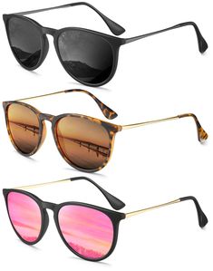 PRICES MAY VARY. Unique Style Design: Our womens sunglasses frame brings together the retro style and today's latest features. The metal temples with end tips make sure the sunglasses womens stay in place, and the round lenses give your outfit a classy touch. The fluid shape of the frame is designed to suit different face shapes. The frames are available in different colors such as solid, transparent, and tortoiseshell patterns to match different styles of outfits Perfect for Fashion and Practic Trendy Sunglasses For Women, Different Face Shapes, Ladies Sunglasses, Sunglasses Retro, Sunglasses Frame, Womens Sunglasses, Trendy Sunglasses, Outfit Shop, Stylish Sunglasses