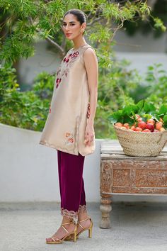 Full Set-Tissue Elegant Palazzo Set With Embroidered Sleeves And Straight Kurta, Festive Velvet Kurta, Elegant Palazzo Set With Embroidered Sleeves For Spring, Elegant Embroidered Palazzo Set For Spring, Elegant Floral Embroidered Palazzo Set, Elegant Spring Palazzo Set With Embroidered Sleeves, Chic Embroidered Festive Sets, Elegant Raw Silk Palazzo Set For Spring, Elegant Festive Palazzo Set With Embroidered Sleeves