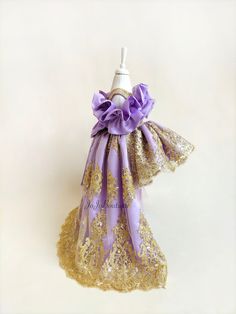 Purple Party Outfit With Train Tutu Girl Pink Ball Gown for Toddler Birthday Dress - Etsy Princess Style Gold Gown For Dress-up, Gold Princess Pageant Dress For Dress-up, Gold Ruffled Dress For Party Season, Gold Ruffled Dress For Dress-up, Elegant Gold Princess Dress For Party, Gold Ball Gown For Party, Elegant Gold Gown For Dress-up, Gold Tulle Dress With Ruffles, Elegant Gold Glitter Tulle Dresses