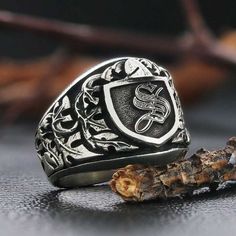 "Silver A-Z Initial Ring , Custom Signet Ring, S Letter Ring, 925 Sterling Silver Monogram Alphabet Ring, Silver Celtic Design Letter Ring * %100, 925 Sterling Silver ☞ ☞ ☞ ITEM DESCRIPTION ☜ ☜ ☜ * Material : 925 Sterling Silver * Weight : Around 18 GR * Ring Face Size : 19x13 MM * Color & Plating Options : Sterling Silver (Non plated) - Gold Plated Sterling Silver * Ring Size : Please inform us about your ring size. * Letter : Please select the letter you want from the selection section. ( In t Letter Signet Ring, Luxury Silver Initial Open Ring, Luxury Silver Open Initial Ring, Luxury Silver Open Ring With Initial, Luxury Silver Sterling Silver Engraved Ring, Luxury Silver Open Signet Ring, Luxury Silver Open Engraved Ring, Luxury Silver Engraved Open Ring, Luxury Sterling Silver Engraved Open Ring