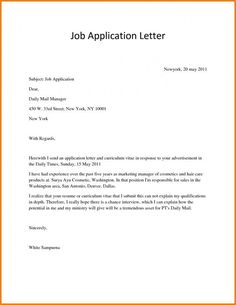 a job application letter with an orange border