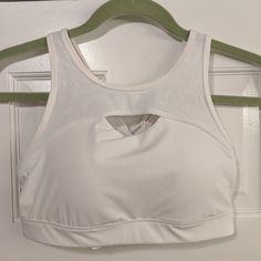 Nwt Yvette Sports Bra Size 38 A-C Enfold Cross Cross Strappy White Sports Bra With Built-in Bra And Cross Back, Versatile White Sports Bra With 4-way Stretch, Stretch Sports Bra With Built-in Bra In White, V-neck Sports Bra With Built-in Bra, V-neck Sports Bra With Built-in Bra And Medium Support, Floral Bra, Black Lace Bra, Lululemon Sports Bra, Rave Bra