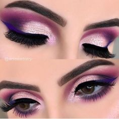 Eyelash Wallpaper, Eye Makeup Inspiration, Drag Make-up, Purple Eye Makeup, Nails Purple, Pink Eye, Unique Makeup, Colorful Eye Makeup, Ideas Nails