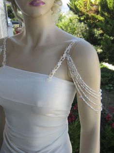 Bead Wedding Dress, Wedding Dress Straps, Barefoot Sandals Wedding, Wedding Anklets, Shoulder Epaulettes, Shoulder Jewelry, Pearl Bridal Headband, Shoulder Necklace, Dress Straps