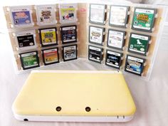 a nintendo game case with several games in it