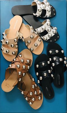 Studded sandals great for summer follow my Instagram @girlhasashoeproblem #sandals #marcfisher #studdedsandals #cutesandals #fashion #fashionblogger #shoeblogger #schutz #summerstyle #summershoes #summersandals Studded Sandals, Follow My Instagram, Cute Sandals, Ladies Shoes, Gorgeous Hair, Sandals Summer