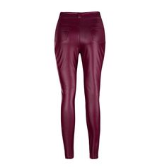 The bright leather surface makes you look cool, it is a highlight of this pair of pants. The decent cut makes your figure look good. The slim fit makes your legs look long. Material: PolyesterColors: Black, Wine RedSize: S, M, L, XLWaistline: High WaistDecoration: PolyesterPocket: YesPattern: Polyesterre ColorFit Type: SlimOccasion: Casual, Street, ClubSeason: Spring, Summer, Autumn, WinterClose Type: Zipper Trendy Stretch Leather Pants With Pockets, Slim Fit Sleek Pants For Fall, Slim Fit Pants For Night Out In Fall, Sleek Slim Fit Pants For Fall, Stretch Faux Leather Pants With Pockets, Tight Solid Color Faux Leather Pants, Fitted Full-length Leather Pants With Zipper Closure, Tight Solid Faux Leather Pants, Stretch Faux Leather Pants With Zipper Closure