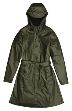 Lightweight and elegant, this trench coat–inspired waterproof jacket seamlessly shields you from the weather without sacrificing your style. 38" length (size Medium) Stand collar Unlined 100% polyester Machine wash, dry flat Imported Belted Jacket, Waterproof Jacket, Stand Collar, Rain Jacket, Trench Coat, Nordstrom, Size Medium, Collar, Quick Saves