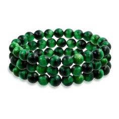 Showcase your love for dark green with our dyed Tiger Eye beads bracelet. Stretchable and stylish, it's a must-have accessory. Add a vibrant pop of color to your look. Perfect for stacking, order multiple for a trendy wrist. An ideal gift choice, order yours today! Size: One Size.  Gender: female.  Age Group: adult. Green Tiger Eye, Large Bracelet, School Jewelry, Multi Strand Bracelet, Unisex Gift, Blue Moonstone, Tiger Eye Beads, Gemstone Beaded Bracelets, Unisex Gifts