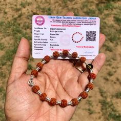 LAB CERTIFIED Natural RUDRAKSHA Rudraksh Bracelet in 925 Sterling Silver 8.25"-8.5” Indian Origin Lord Shivas Yoga Prayer Meditation, Unisex by ArtisanCraftedJewelz on Etsy Rudraksha Jewelry, Friendship Pictures, Number 8, Bead Designs, Beautiful Bracelet