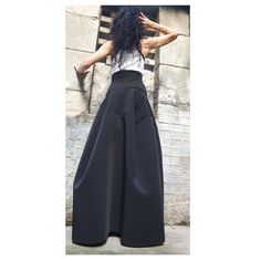 "Unique women black skirt 🤩 Extravagant designs and high quality fabrics. The item from the pictures is size S For more information feel free to ask questions. Material &Care Neoprene Hand wash at low temperatures Do not machine dry Do not iron Do not dry clean Sizing We make size from xs to 5xl as well as customized measures.So don't hesitate to contact us and make one for you. 🛫🎁Shipping🎁 🛬 STANDARD SHIPPING Europe : 6-8 business days USA&Canada : 8-10 business days Everywhere els Gothic Stretch Bottoms For Evening, Gothic Black Pleated Skirt, Gothic Flared Skirt Bottoms For Party, Gothic High Waist Skirt For Party, Gothic High Waist Black Skirt, Gothic Black Flared Skirt, Gothic Evening Skirt, High Waist Black Maxi Skirt For Party, Black High Waist Maxi Skirt For Party