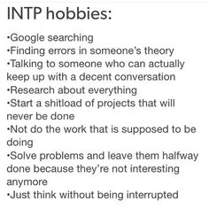 Infp Intp, Achilles Heel, Intj Personality