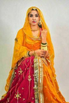 Rajput Culture, New Bridal Dresses, Rajasthani Bride, Denim Diy Clothes, Rajasthani Dress, Rajputi Dress, Indian Dresses Traditional, Traditional Indian Outfits, Bridal Lehenga Choli