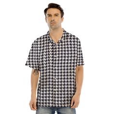 Houndstooth Black Pixel Print Pattern Men'S Hawaiian Shirt Summer 2024 Design By Snorider Fashion. Elevate your fashion game with our premium Shirt collection. Tailored for style and comfort, these shirts are a must-have in every wardrobe. Explore a variety of designs for any occasion. Upgrade your look today!. #Shirt #Snorider Casual Collared Top With Houndstooth Pattern, Casual White Houndstooth Pattern Tops, Casual White Houndstooth Top, Casual Houndstooth Collared Top, Casual Collared Houndstooth Top, Black Pixel, Pixel Print, Casual Button-up Shirt With Houndstooth Pattern, Comfy Hoodies