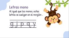 a monkey hanging from a tree with the word happy written in spanish