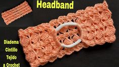 the crochet headband is made with yarn