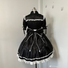 Attention: This price includes a big bowknot only, others are not included. Party Dress With Bow Print And Short Sleeves, Short Sleeve Party Dress With Bow Print, Cute Bow Costume Dress, Vintage Costume Dress With Bow, Black Dress With Satin Bow, Black Fitted Dress With Satin Bow, Fitted Black Dress With Satin Bow, Black Dress With Bow And Short Sleeves, Black Short Sleeve Dress With Bow