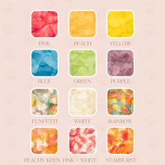 the different colors of gummy bears are shown in this poster, which is also available for