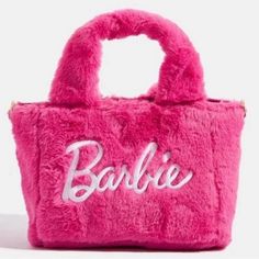 Barbie Purse Brand New Can Be Crossbody Or Handbag Tote Bag! Barbie Logo Purse, Barbie Bag For Women, Fluffy Tote Bag, Barbie Logo, Barbie Costume, Barbie Theme, Pink Crossbody Bag, Plush Bags, Fur Bag