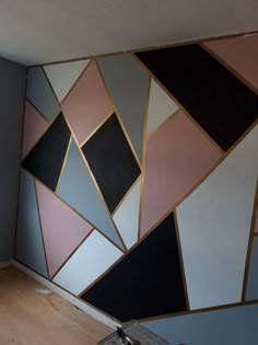 a room that has some paint on the wall