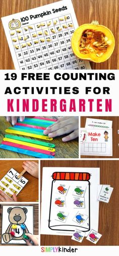 free counting activities for kids to practice their numbers