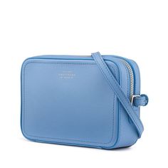 Panama Mini Crossbody Bag in Nile Blue calf leather | Smythson Luxury Shoulder Bag With Card Slots For Travel, Luxury Travel Mobile Phone Pouch, Modern Travel Wallet Crossbody, Modern Travel Wallet, Rectangular Travel Phone Bag With Removable Pouch, Rectangular Travel Bags With Card Slots, Rectangular Phone Bag With Zipper Pocket For Travel, Travel Bag With Card Slots In Rectangular Case, Travel Phone Bag With Removable Pouch