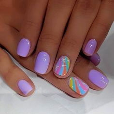 Acrylic Nail Gel Polish, Gel Polish Designs Short Nails Summer, Gel Manicure Ideas For Short Nails Purple, Unique Nail Colors Summer, Nails Words Design, Neon Dipped Nails Ideas, June Pedicure Ideas, Retro Dip Nails, Finger Nail Designs For Summer