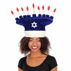 Menorah Hat | ModernTribe - Stylish Judaica for Cool Jews Hotel Transylvania Costume, Happy Chanukah, Minecraft Costumes, Kiss Costume, Troll Costume, Addams Family Costumes, Plush Hat, The Fame