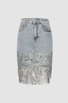 Denim Bodycon Skirt, Trendy Bottoms, Outerwear Trends, Denim And Diamonds, Skirt Y2k, Skirts Online, Sheer Fabrics, Grunge Fashion, Y2k Fashion