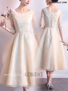 10% off now|Free shipping world-wide. Elegant Champagne Lace Tea Length Party Dress With Beadings at GemGrace. Click to learn our pro custom-made service for wedding dress, formal dress. View #WeddingGuestDresses for more ideas. Beige A-line Lace Wedding Dress, Knee-length Tea Length Dress For Wedding And Prom Season, Lace Midi Mother Of The Bride Dress For Wedding, Cream Midi Lace Dress For Party, Knee-length Lace Dress For Wedding And Prom Season, Knee-length Lace Dress For Wedding Or Prom, Knee-length Lace Dress For Wedding And Prom, Best Wedding Guest Dresses, For Wedding Dress