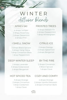 Winter diffuser blends, essential oils for winter, science of essentials, aromatherapy, diffusing Spa Essential Oils, Pinterest Png, Holiday Potpourri, Winter Science