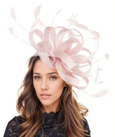 Hats By Cressida Kentucky Derby & Ascot Fascinator Hats Candy Pink Large Persian Fascinator Hat Candy pink sinamay loops trimmed with pink coque feathers Measures about 14 inches wide, wider with feathers Mounted with a matching headband. If you prefer a headband to match your hair, please make a note at check out what colour headband you want. This wide brim hat is perfect for any formal occasion such as a wedding, bridal shower, tea party or ladies luncheon.  This womans special occasion hat also is great for a day at the races like the Kentucky Derby, Ladies Day, Royal Ascot, Cheltenham, Goodwood, Dubai Cup, Breeders Bup and Spring Racing Festival.  We make each hat to order just for you, we would prefer if you did not order for choice. If colour match is important to you please ask for Chic Hair Accessories For Spring Party, Spring Party Fascinator Hat, Spring Party Hat Fascinator, Spring Party Hat Shaped Fascinator, Fitted Costume Hats And Headpieces For Spring Party, Spring Party Costume Hat With Structured Crown, Chic Spring Party Headband, Spring Event Headpiece With Short Brim, Spring Races Top Hat Headband