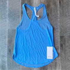 Nwt!! Blue Lightweight Casual Activewear, Casual Lightweight Blue Activewear, Blue Casual Activewear With Mesh Back, Casual Blue Activewear With Mesh Back, Teal Tank Top, Lululemon Align Tank, Red Trench Coat, Orange Tank Top, Lululemon Tank Top