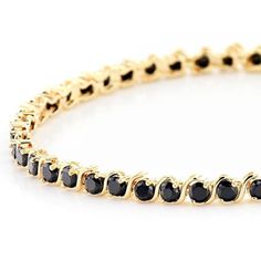 Bella Luce ® black diamond simulant 7.85ctw round, Eterno™ 18k yellow gold over sterling silver tennis bracelet. Measures approximately 7.25" or 8"L x 0.13"W and has a hidden box closure. The diamond equivalent weight is 4.95ctw. Formal Tennis Bracelet With Black Diamonds, Black Diamond Round Bracelet, Classic Tennis Bracelet With Black Diamonds, Elegant Black Diamond Jubilee Bracelet, Elegant Adjustable Black Diamond Bracelet, Black Cubic Zirconia Bracelet, Adjustable Yellow Gold Cubic Zirconia Tennis Bracelet, Luxury Black Cubic Zirconia Diamond Bracelet, Gold Gemstone Necklace