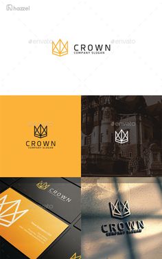 the crown logo is shown on top of several different colors and shapes, including black, white