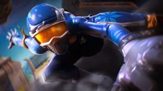 an image of a man with goggles in the game overwatching from behind