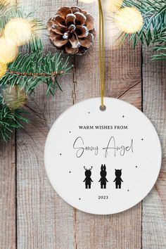 "Warm Wishes From Sonny Angel" ornament A Circle, Heart Shape