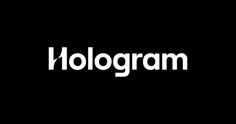 the word hologgramm on a black background