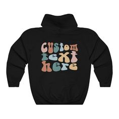 A fun trendy Hoodie. For all the boho retro style fans. Perfect custom shirt for family reunions and family vacations. All the cousins, the grans, the aunties and the uncles. I will personalize any design, just send me the info in the personalized section and I will send you a mock up for approval! Easy! For the oversized look, just size up. Colors may vary slightly. A unisex heavy blend hooded sweatshirt is relaxation itself. The material is a thick blend of cotton and polyester. This makes for Casual Personalized Hooded Hoodie, Casual Personalized Crew Neck Hoodie, Casual Crew Neck Hoodie With Personalization, Customizable Cotton Casual Hoodie, Casual Crew Neck Hoodie With Personalized Details, Casual Black Sweatshirt With Custom Text, Retro Relaxed Fit Hoodie For Fall, Casual Personalized Cotton Hoodie, Casual Cotton Hoodie Personalized