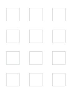 four squares are shown in the middle of each square, and one has six smaller squares