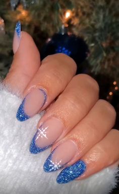 Winter Nails Acrylic, Nagel Tips, Christmas Gel Nails, Blue Nail Designs, Thanksgiving Nails, Winter Nail Designs, Short Acrylic Nails Designs, Festival Nails