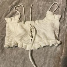 Euc Ivory Bralette. Adjustable. Size Large. Ribbed Type Material. No Flaws. Cheap Cream Summer Intimates, Cream Lace Bra With Lace Trim, Cheap Cream Lace Intimates, Fitted Beige Lace Trim Bra, Cheap Cream Intimates With Built-in Bra, White Cream, Cream White, Bralette, Product Description