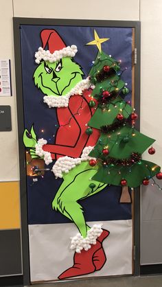 the grinch christmas door decoration