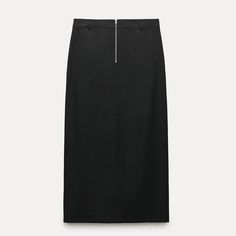 New With Tags Zara Long Skirt For Work, Zara Midi Skirt For Workwear, Zara Midi Skirt For Work, Black Asymmetrical Skirt For Work, Black Winter Pencil Skirt For Work, Zara Pleated Skirt For Workwear, Black Asymmetrical Skirt For Workwear, Black Winter Pencil Skirt For Workwear, Black Winter Workwear Pencil Skirt