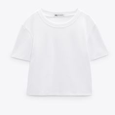 Nwot Zara White Crop Tee Size Medium An Absolute Essential Staple In Everyones Closet!! Brand New Never Worn!! Zara Basic Short Sleeve Crop Top, Zara Basic Cotton Top, Basic Zara Cotton Top, Simple White Crew Neck Crop Top, Zara Basic Crew Neck Top, Zara Cotton Crew Neck Knit Top, Basic White Zara T-shirt, Basic Zara Tops, Basic Zara Crop Top