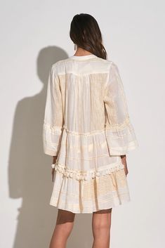 Sauvie Dress – Shop Elan Zelda Dress, Bracelet Sleeve, Tassel Dress, Fancy Party, Natural Gold, Midi Length Dress, Wide Sleeves, Comfy Fits, Summer Looks