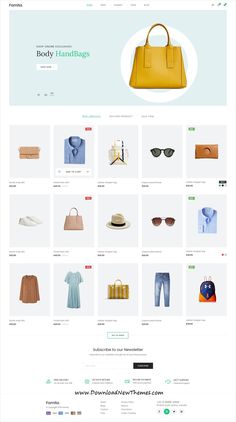 an image of a website page with many items on it