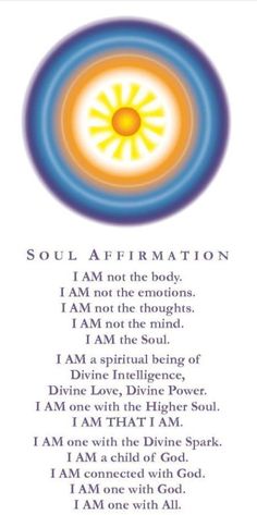 I am a spiritual being..... I Am That I Am, Motivational Aspirations, Soul Affirmations, Powerful Sayings, Pranic Healing, I Am, A Course In Miracles, Mind Body Soul, New Energy