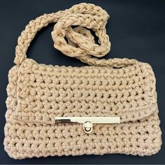 Handmade Phone Purse Stretches Beautifully Conforms Around Your Phone Color In Tan/Sand With Gold Accents Approx Measurements: 9” Wide By 5 1/2” Long Strap Height Stretchy Strap 19” To 26” 1562 Phone Bag Crochet, Crochet Mini Bag, Bags Handmade, Color Sand, Phone Purse, Bag Crochet, Crossbody Purse, Phone Bag, Gold Accents